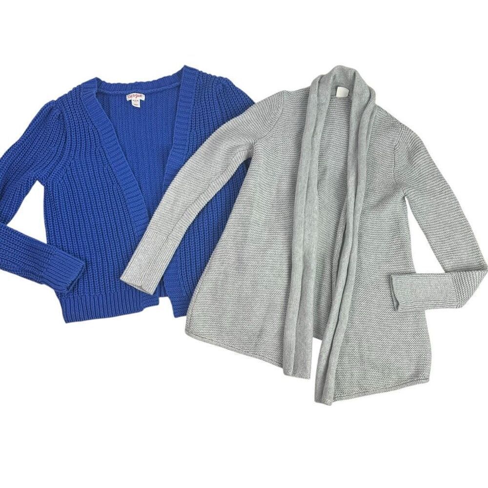 Girls Medium 8 Sparkle Cardigan Sweater Bundle of two